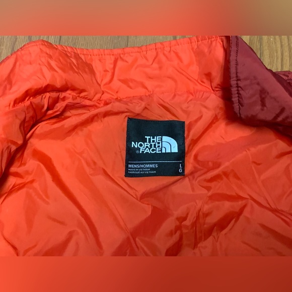 Red & Orange Men’s Large THE NORTH FACE Lightweight Puffer Winter Ski Jacket - Picture 12 of 16